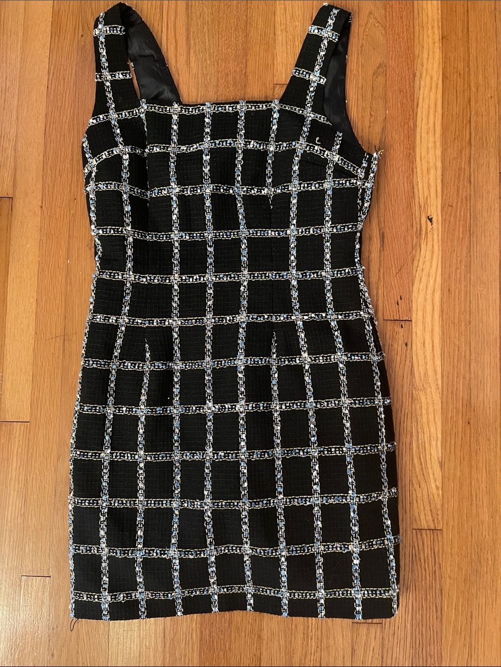 Jason Wu Black Mini Dress with Silver Grid